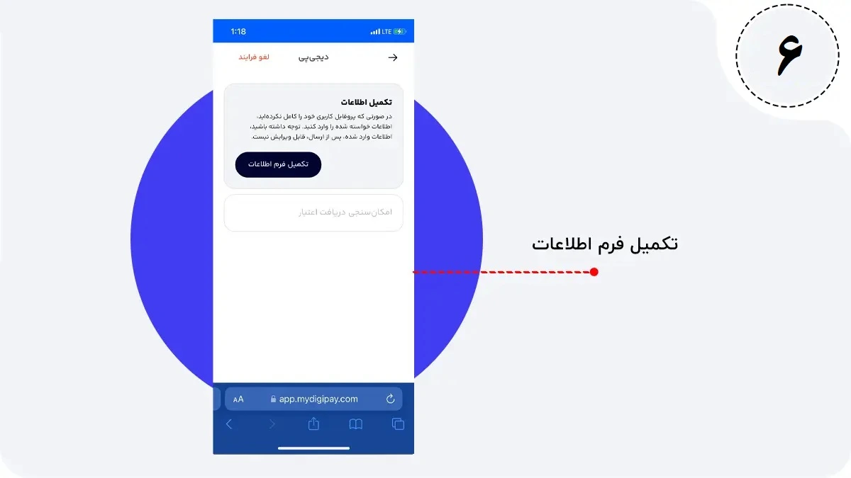 تکمیل فرم اطلاعات